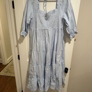 Blue Striped Women's Dress